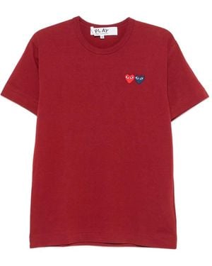 COMME DES GARÇONS PLAY Heart-Patch T-Shirt - Red