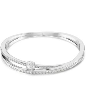 Swarovski Hyperbola Crystal-Embellished Bangle - White