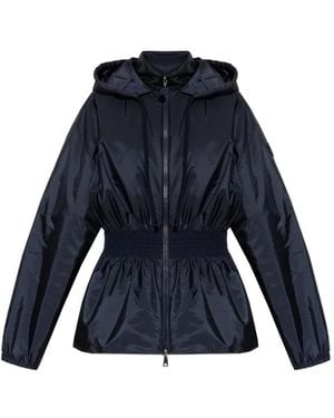 Moncler Hooded smocked jacket - Azul
