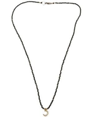 Madison Halsketting Met Maan-Hanger - Zwart