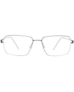 Lindberg Aaron Rectangle-Frame Glasses - Gray