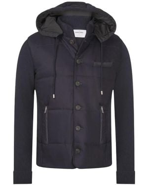 Gran Sasso Quilted Hooded Jacket - Blue
