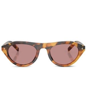 Prada Geometric-Frame Tortoise-Shell Sunglasses - Pink