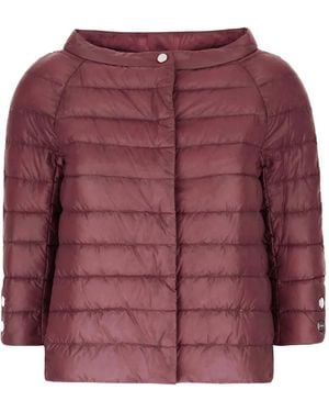 Herno Elsa Padded Jacket Cape - Purple