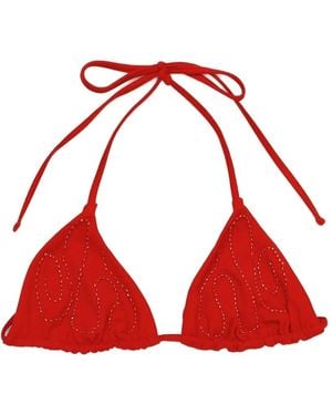 Paloma Wool Top De Bikini Con Detalle De Cuentas - Rojo