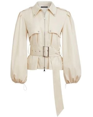 Toccin Belted Zip-Front Jacket - White