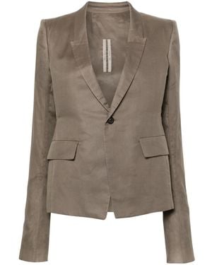 Rick Owens 60Cm Soft Cotton Blazer - Brown