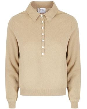 Be You Cashmere Polo-Collar Jumper - Natural