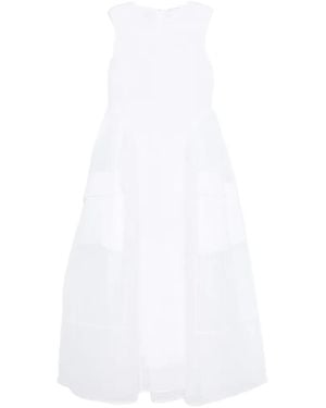 Cecilie Bahnsen Pocket Plumeria Petit Dress - White