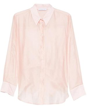 Manuel Ritz Sequin-Embellished Semi-Sheer Shirt - Pink