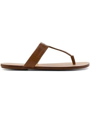 Marsèll Sottile Croc-Effect T-Bar Sandals - Brown