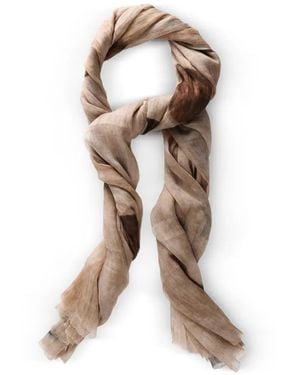 Uma Wang Polka Dot Crinkled Scarf - Natural