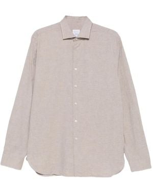 Xacus Legacy Cotton-Flannel Shirt - White
