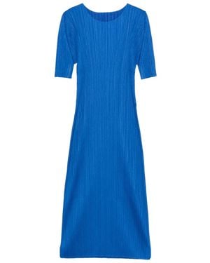 Pleats Please Issey Miyake Abito Monthly Colors: August Midi Plissettato - Blu