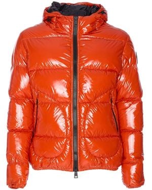 Herno Glossy Hooded Puffer Jacket - Orange