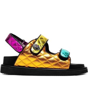 Kurt Geiger Orson Quilted Sandals - Black