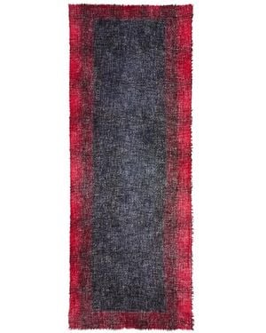 Faliero Sarti Checked Frayed-Edge Scarf - Red