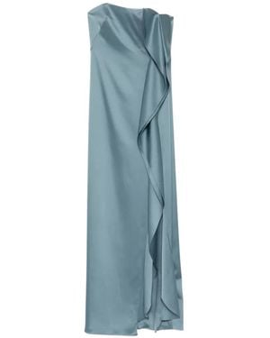 Amsale Cascade Maxi Dress - Blue