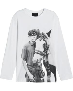 Simone Rocha Camiseta Con Estampado Pony Kids - Blanco