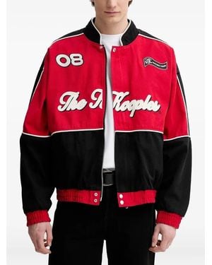 The Kooples Racing-Number Panelled Jacket - Red
