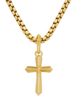 David Yurman 18Kt Roman Cross Amulet (19Mm) - Metallic