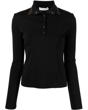 Philosophy Di Lorenzo Serafini Stretch Long-Sleeve Polo Shirt - Black
