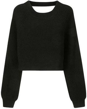 Yohji Yamamoto Rückenfreies Cropped-Top - Schwarz