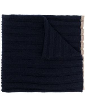 Brunello Cucinelli Gerippter Kaschmirschal - Blau