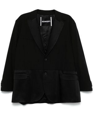 frenken Satin-Trim Blazer - Black