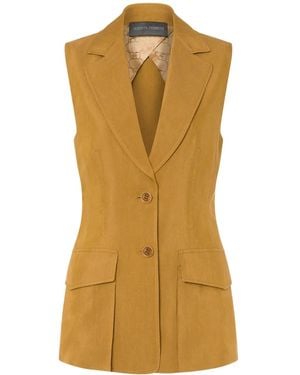 Alberta Ferretti シングルブレスト ベスト - イエロー