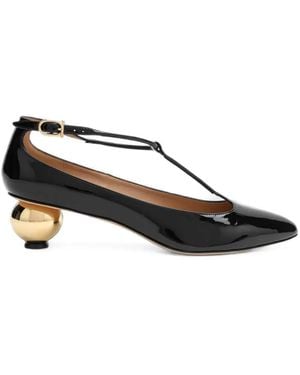 Ferragamo Tania Patent Leather Pumps - Black