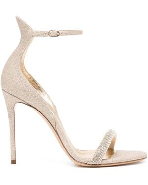 Casadei 120Mm Cappa Blade Stratosphere Sandals - White
