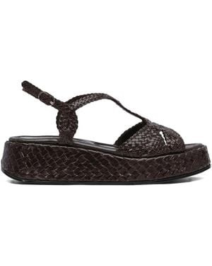 Toni Pons Interwoven Platform Sandals - Black