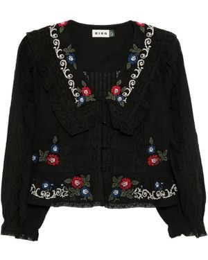 RIXO London Maribelle Blouse - Black