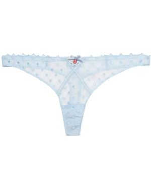 Fleur du Mal Love Lock Thong - Blue