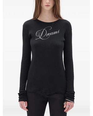 Ann Demeulemeester Fiene Rib Jersey T-Shirt - Black