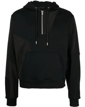 HELIOT EMIL Half-Zip Cotton Sweatshirt - Black