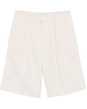 Costumein Pleated Cargo Shorts - White
