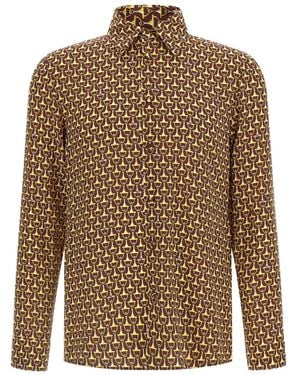 Gucci Horsebit Shirt - Brown