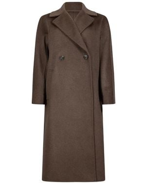 Weekend by Maxmara Double-Breasted Belted Coat - Brown