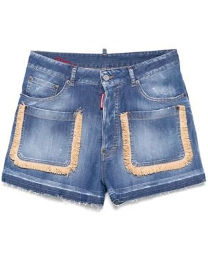 DSquared² 'Raphia' Baggy Shorts - Blue