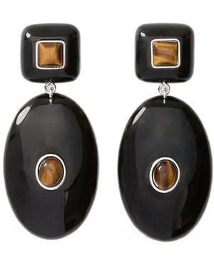 Julietta Pantheon Drop Earrings - Black