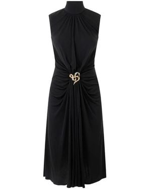 Roberto Cavalli High-Neck Dress - Black