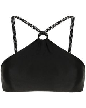 Lenny Niemeyer Top Bikini Con Scollo All'Americana - Nero