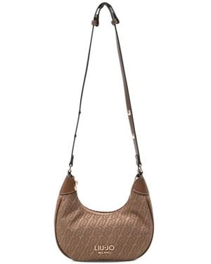 Liu Jo Borsa A Spalla Piccola Con Monogramma - Bianco