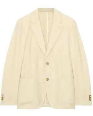 Lardini Single-Breasted Blazer - Natural