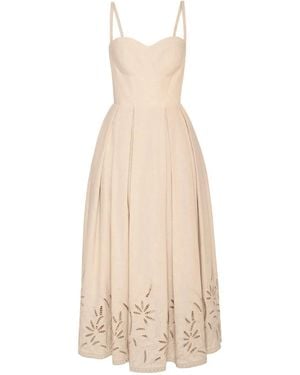 ANOUKI Corset Midi Dress - Natural