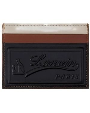 Lanvin Debossed Leather Cardholder - Black