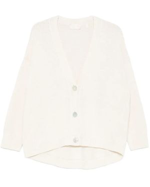 iBlues Cardigan mit V-Ausschnitt - Weiß