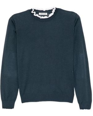 Undercover Ruffled-Trim Sweater - Blue